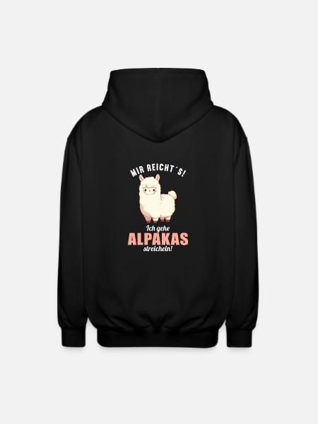 Alpaca Alpacas Alpaca - Unisex Hooded Jacket - black