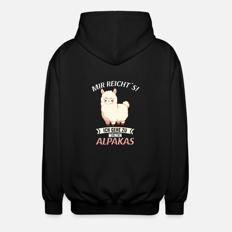 Alpaca Alpacas Alpaca - Unisex Hooded Jacket - black