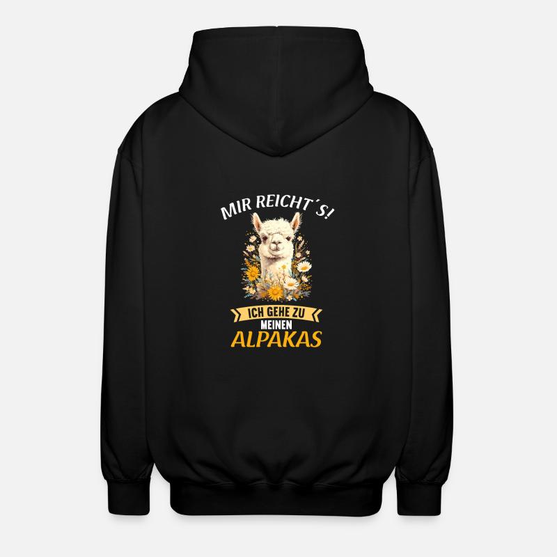 Alpaca Alpacas Alpaca - Unisex Hooded Jacket - black
