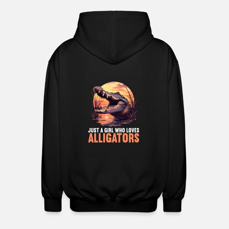 Alligatoren Alligator - Unisex Kapuzenjacke - Schwarz