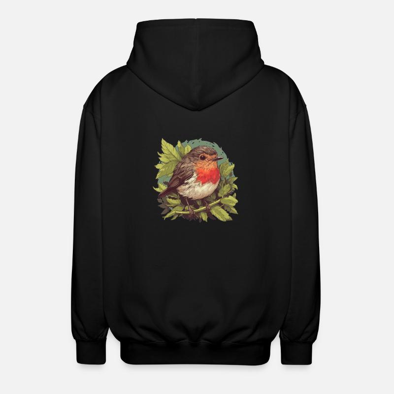 Robin Rotkehlchen - Veste à capuche unisexe - noir