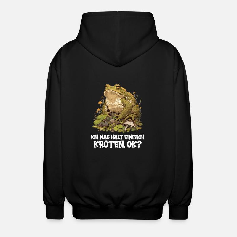 Toad Kröten Kröte - Unisex Kapuzenjacke - Schwarz