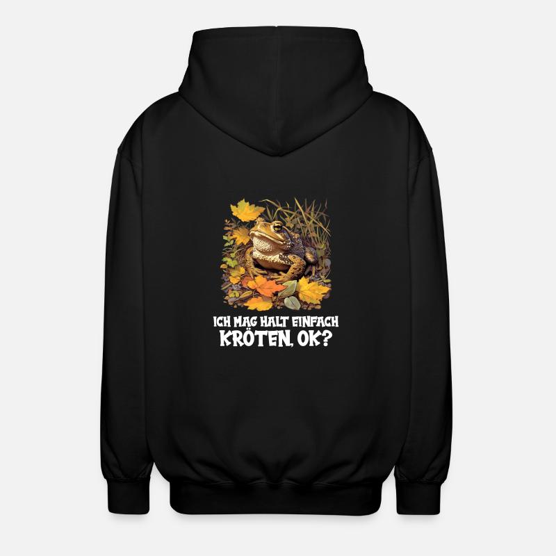 Toad Kröten Kröte - Unisex Kapuzenjacke - Schwarz