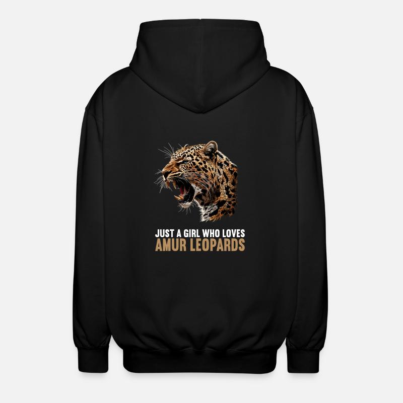 Léopard de l’Amour Amurleoparden Amurleopard - Veste à capuche unisexe - noir