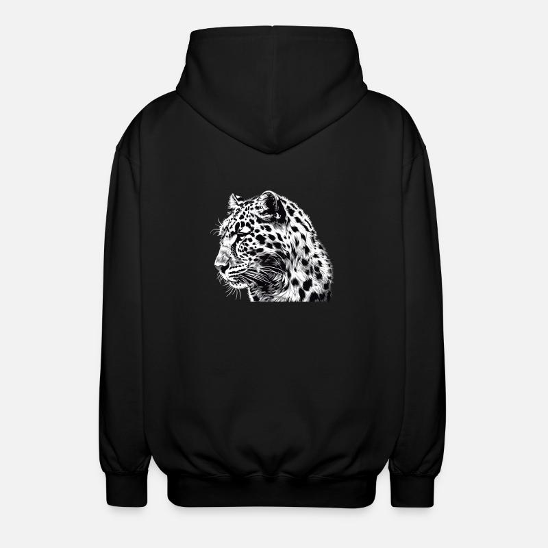 Léopard léopard - Veste à capuche unisexe - noir