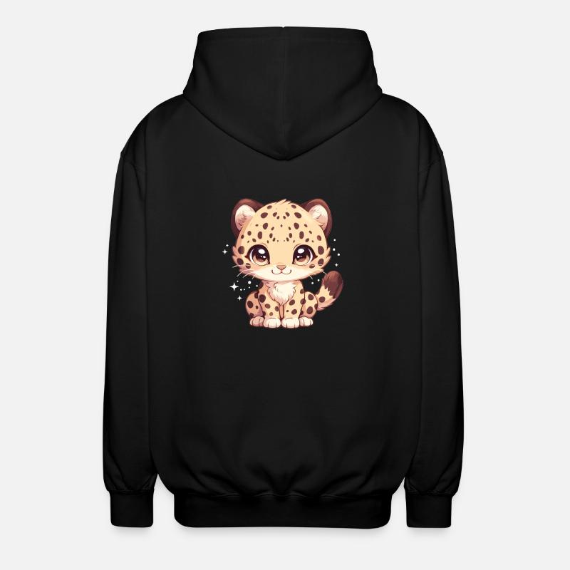 Léopard léopard - Veste à capuche unisexe - noir