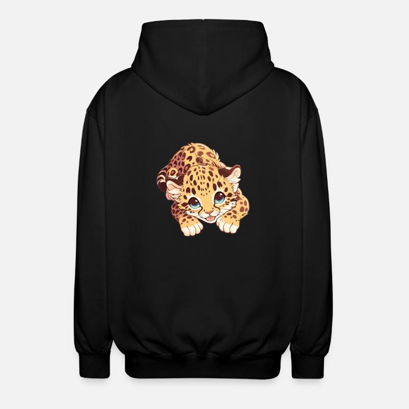 Léopard léopard - Veste à capuche unisexe - noir