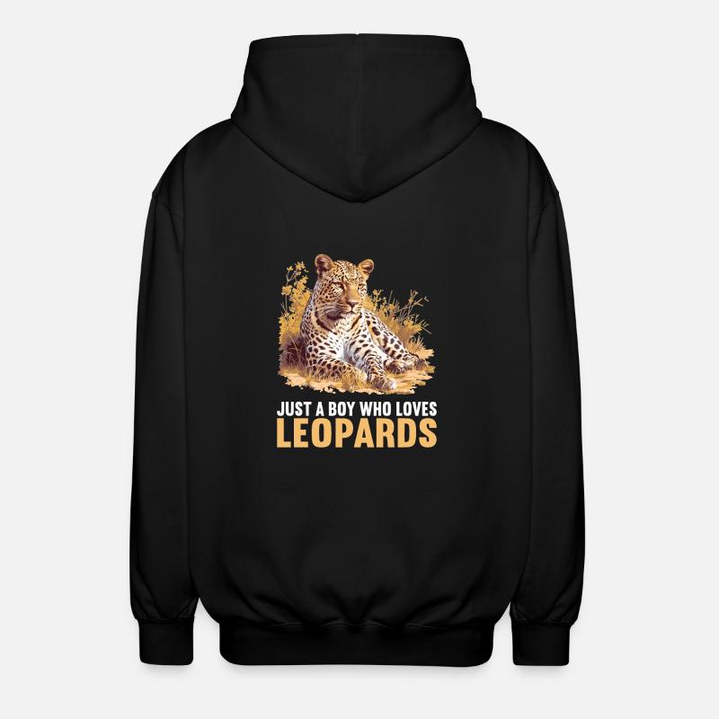 Léopard léopard - Veste à capuche unisexe - noir