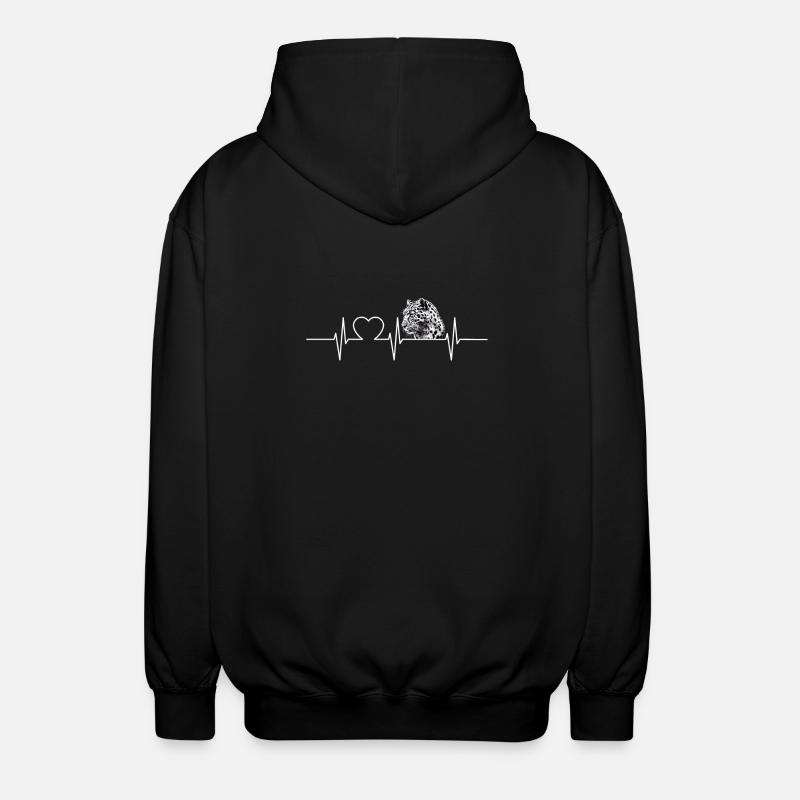 Leoparden Leopard - Unisex Kapuzenjacke - Schwarz