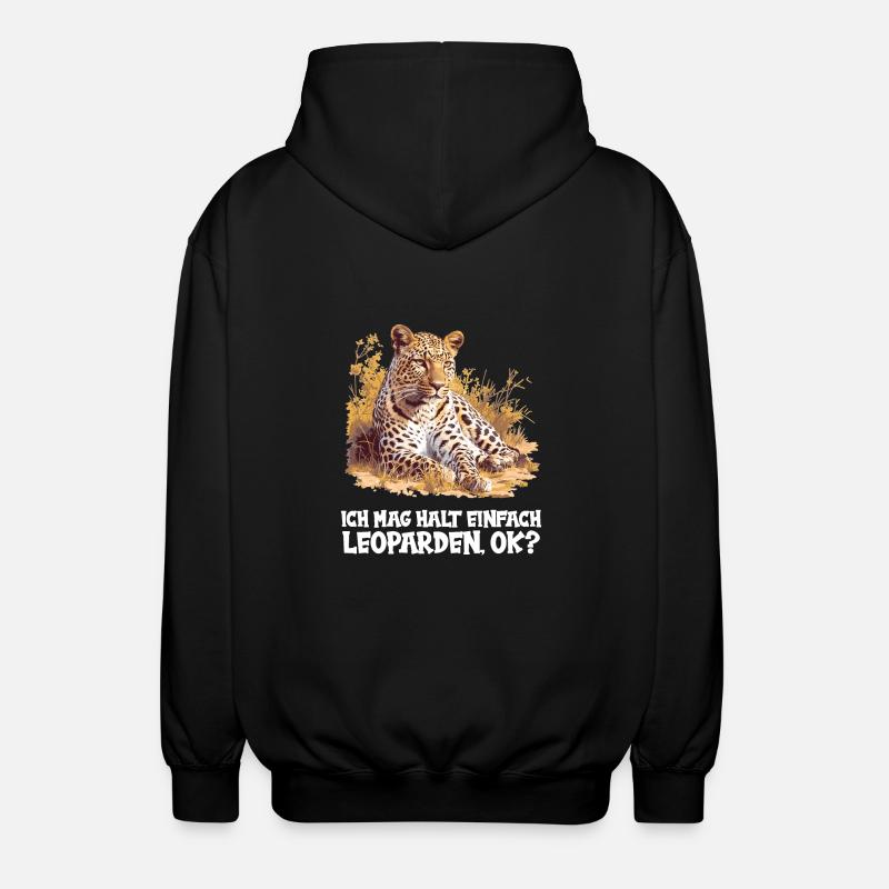 Léopard léopard - Veste à capuche unisexe - noir