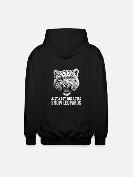 Snow Leopard Schneeleoparden Schneeleopard - Unisex Hooded Jacket - black