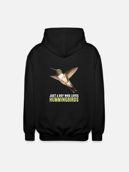 Hummingbird Kolibris Kolibri - Unisex Kapuzenjacke - Schwarz