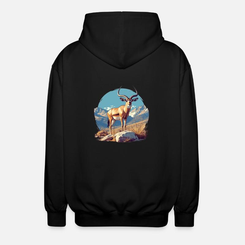 Antelope Antilopen Antilope - Unisex Kapuzenjacke - Schwarz