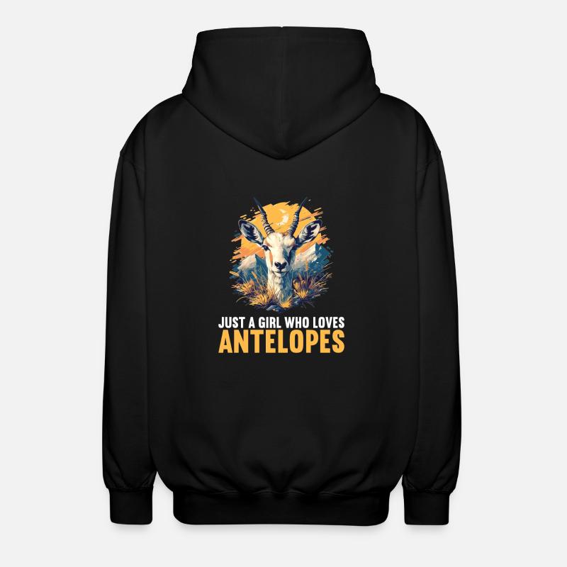 Antelope Antilopen Antilope - Unisex Kapuzenjacke - Schwarz