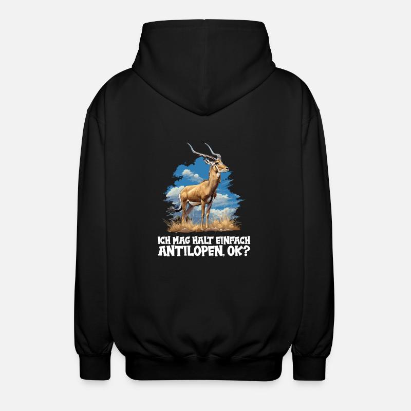 Antelope Antilopen Antilope - Unisex Kapuzenjacke - Schwarz