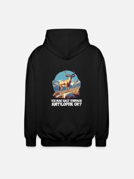 Antelope Antilopen Antilope - Unisex Hooded Jacket - black