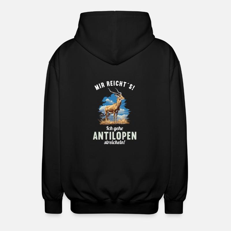 Antelope Antilopen Antilope - Unisex Hooded Jacket - black