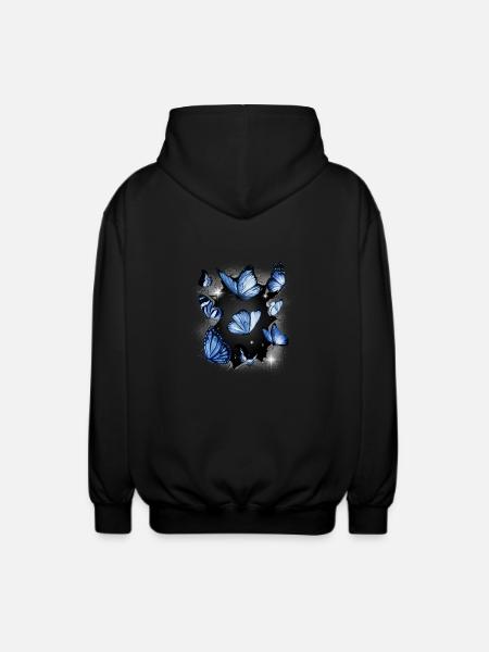 Butterflies Butterfly Insect Insects - Unisex Hooded Jacket - black