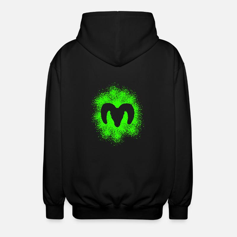Dickhornschaf - Unisex Kapuzenjacke - Schwarz