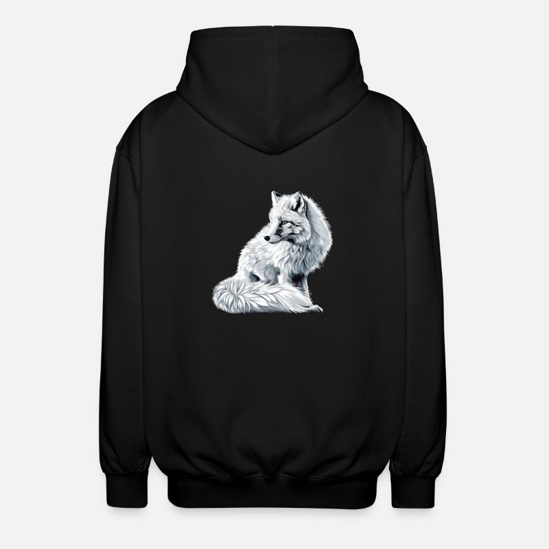 Arctic Fox Polarfüchse Polarfuchs - Unisex Hooded Jacket - black