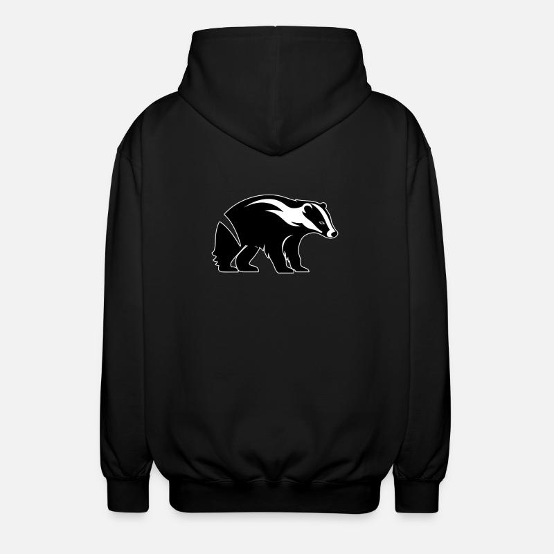 Badger Dachse Dachs - Unisex Kapuzenjacke - Schwarz