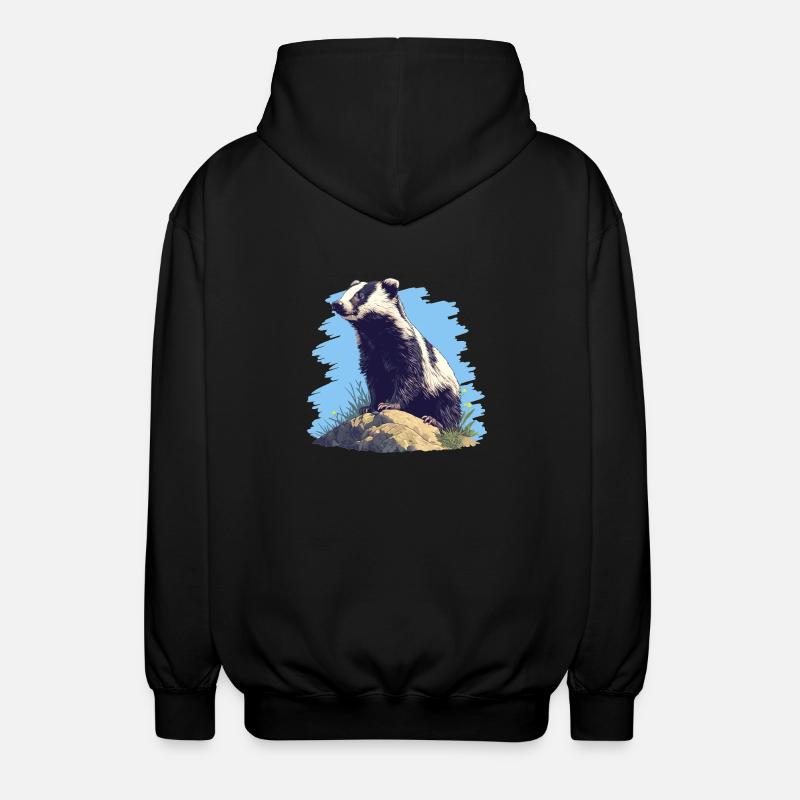 Badger Dachse Dachs - Unisex Kapuzenjacke - Schwarz