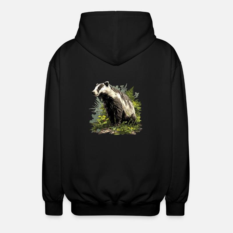 Badger Dachse Dachs - Unisex Kapuzenjacke - Schwarz