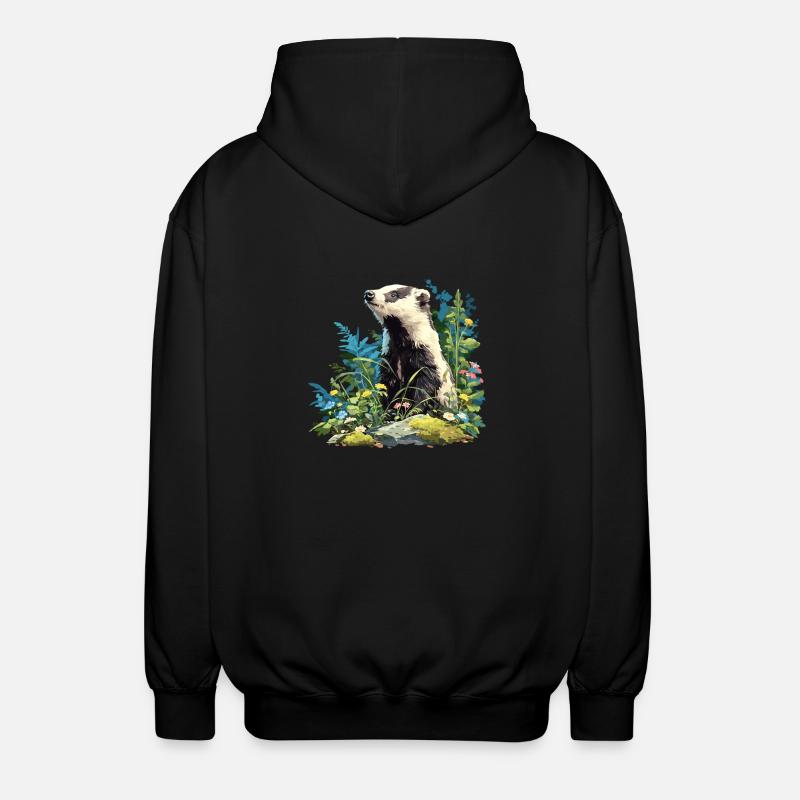 Blaireau Dachse Dachs - Veste à capuche unisexe - noir