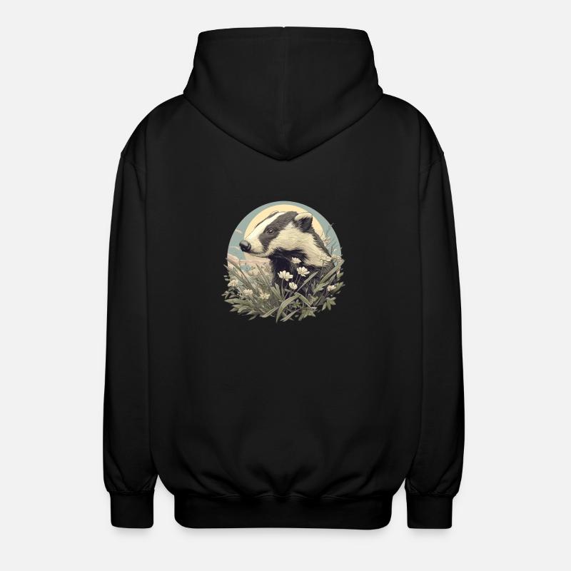 Badger Dachse Dachs - Unisex Kapuzenjacke - Schwarz