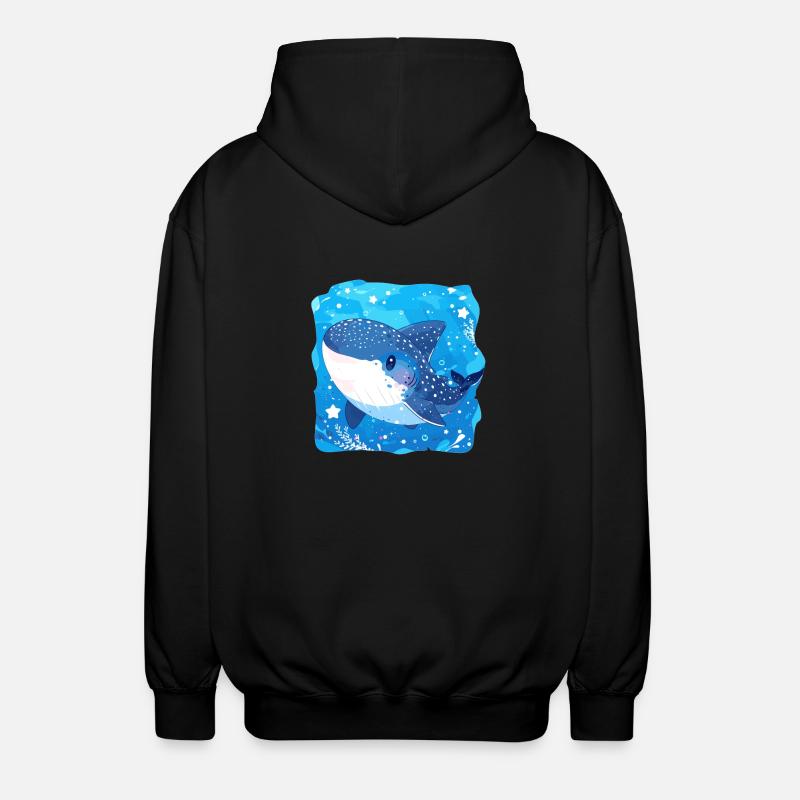 requin-baleine Requin-baleine requin-baleine - Veste à capuche unisexe - noir
