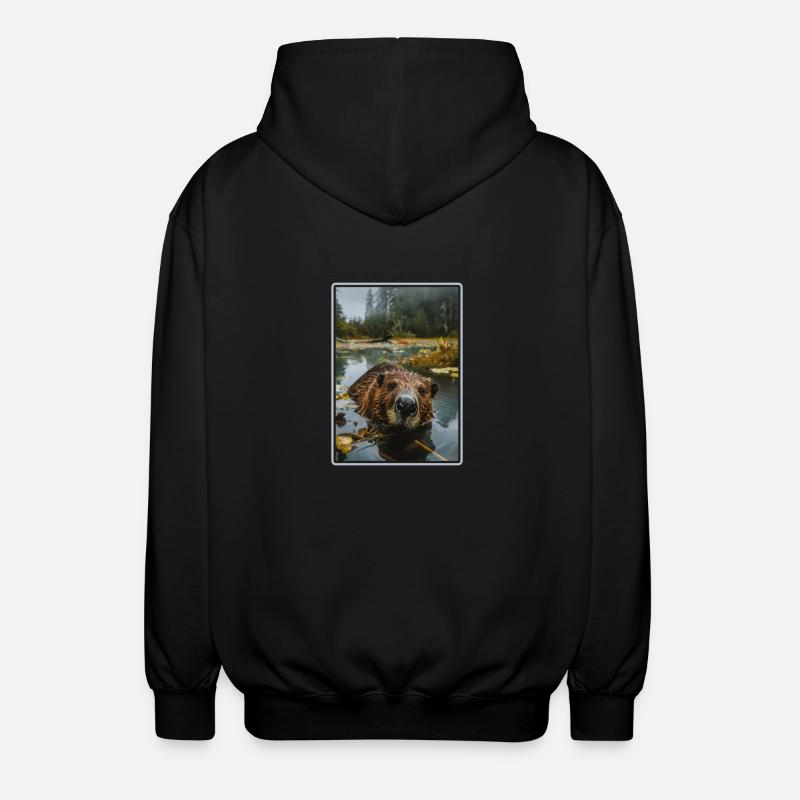 Beaver Biber - Veste à capuche unisexe - noir