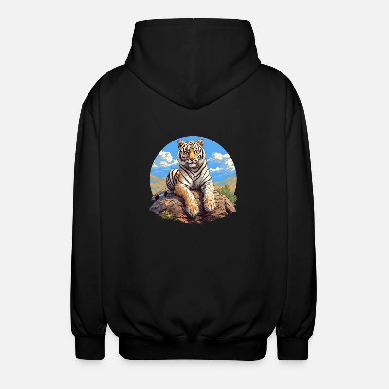 Tiger - Unisex Kapuzenjacke - Schwarz