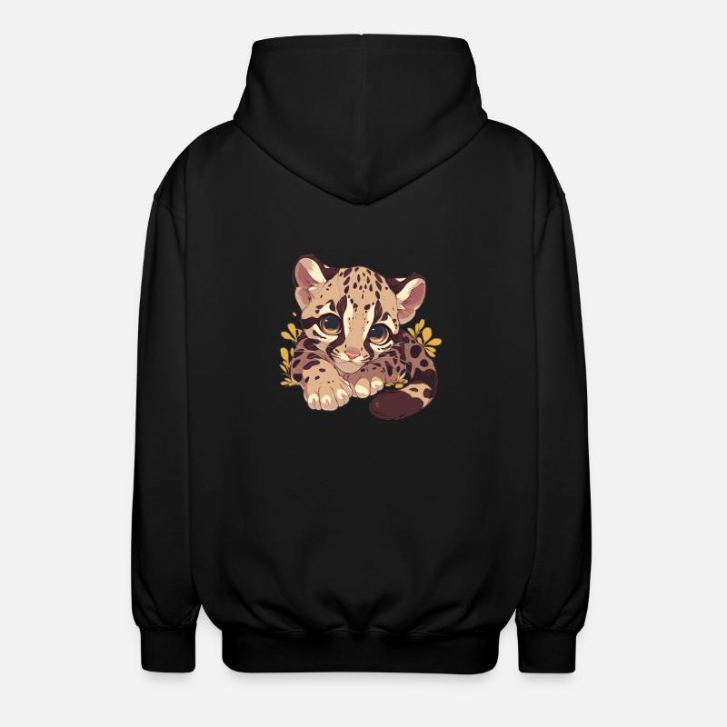 Clouded Leopard Nebelparder - Unisex Kapuzenjacke - Schwarz