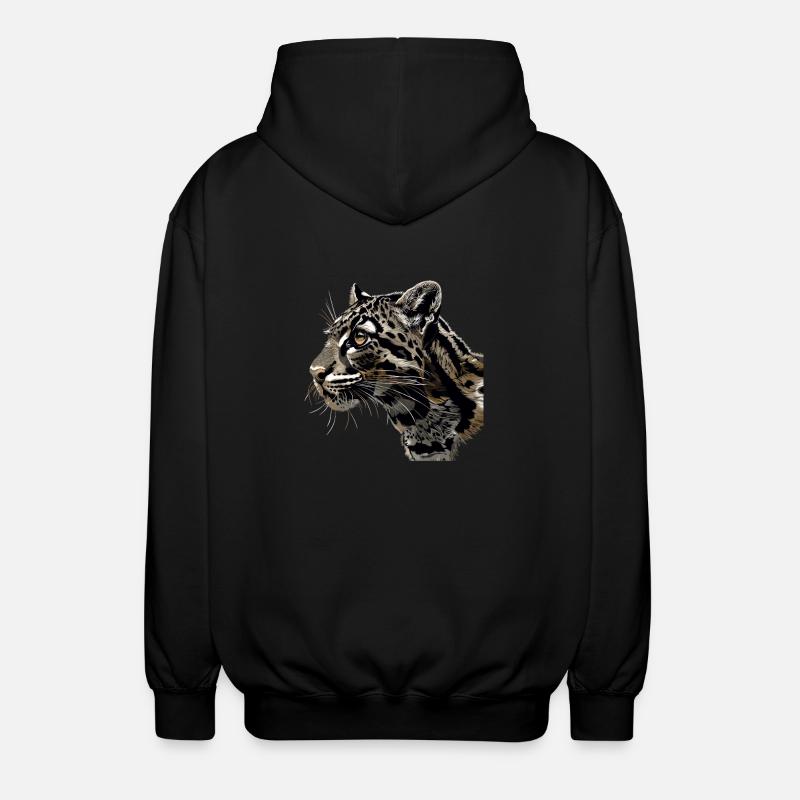 Clouded Leopard Nebelparder - Unisex Hooded Jacket - black