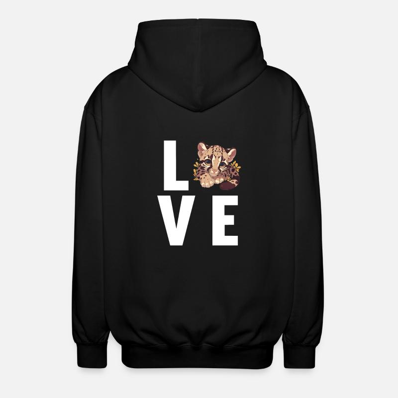 Nebelparder nébelpard néopard nébuleux - Veste à capuche unisexe - noir