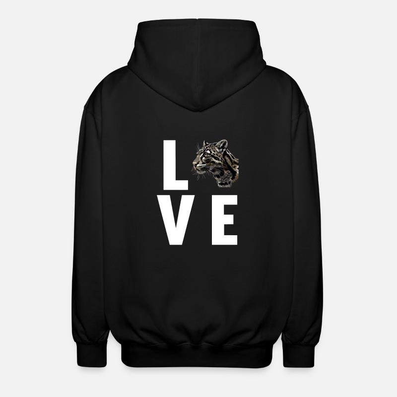 Clouded Leopard Nebelparder - Unisex Hooded Jacket - black