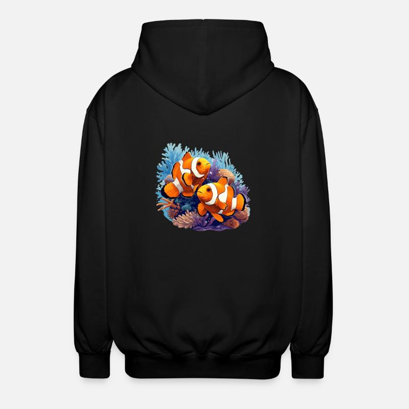 Clownfish Clownfische Clownfisch - Unisex Kapuzenjacke - Schwarz