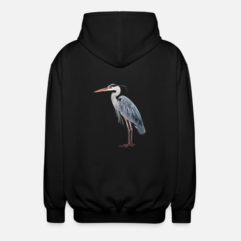 Héron Reiher - Veste à capuche unisexe - noir