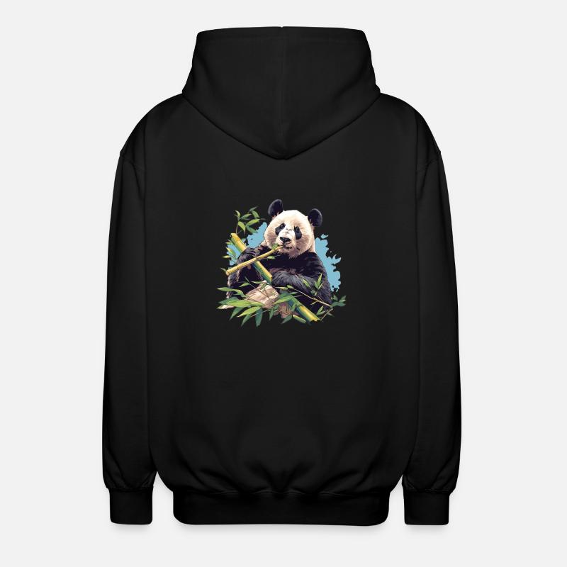 Panda gigante Große Panda Großer Panda - Felpa unisex con cappuccio - nero