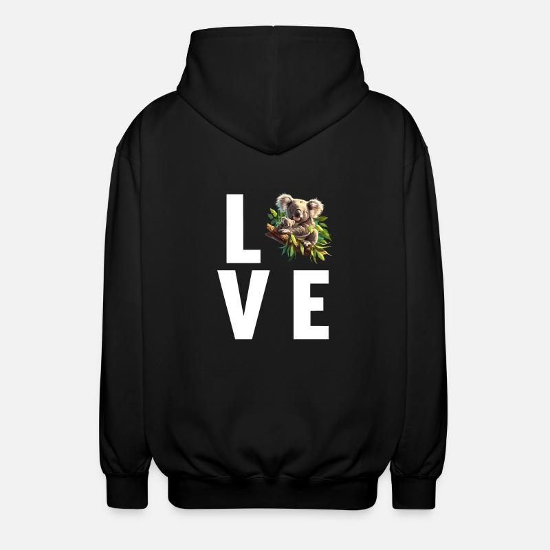 Koalas Koala - Unisex Hooded Jacket - black