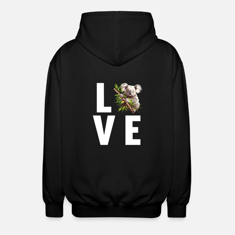 Koalas Koala - Unisex Hooded Jacket - black