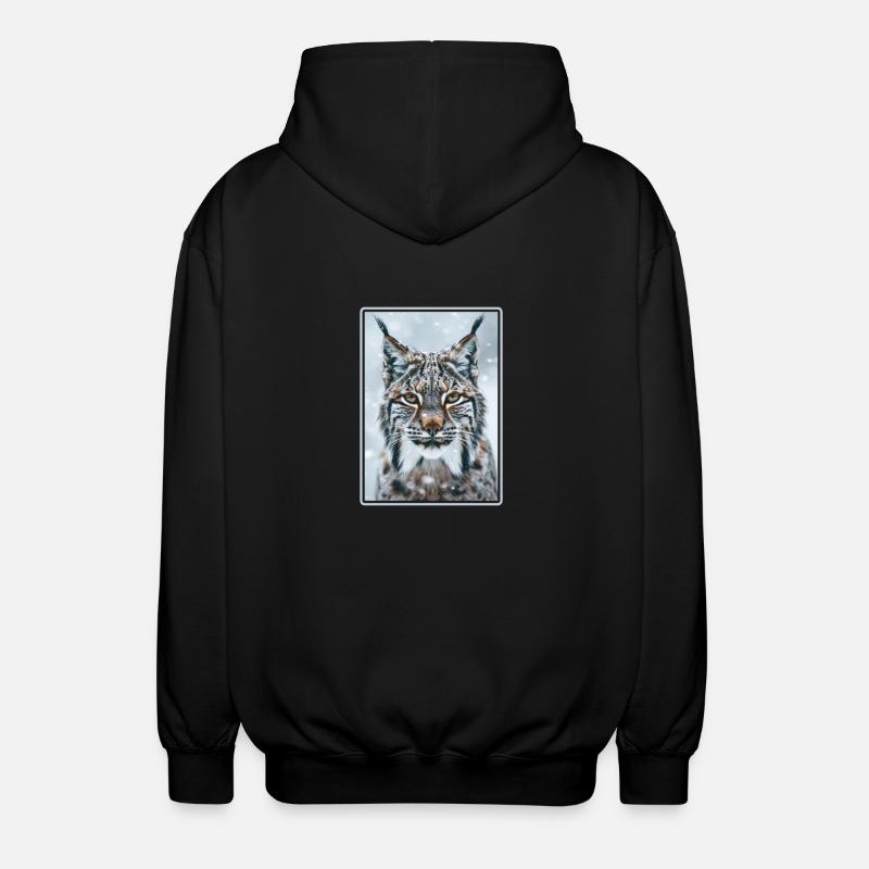 Lynx Luchse Luchs - Veste à capuche unisexe - noir