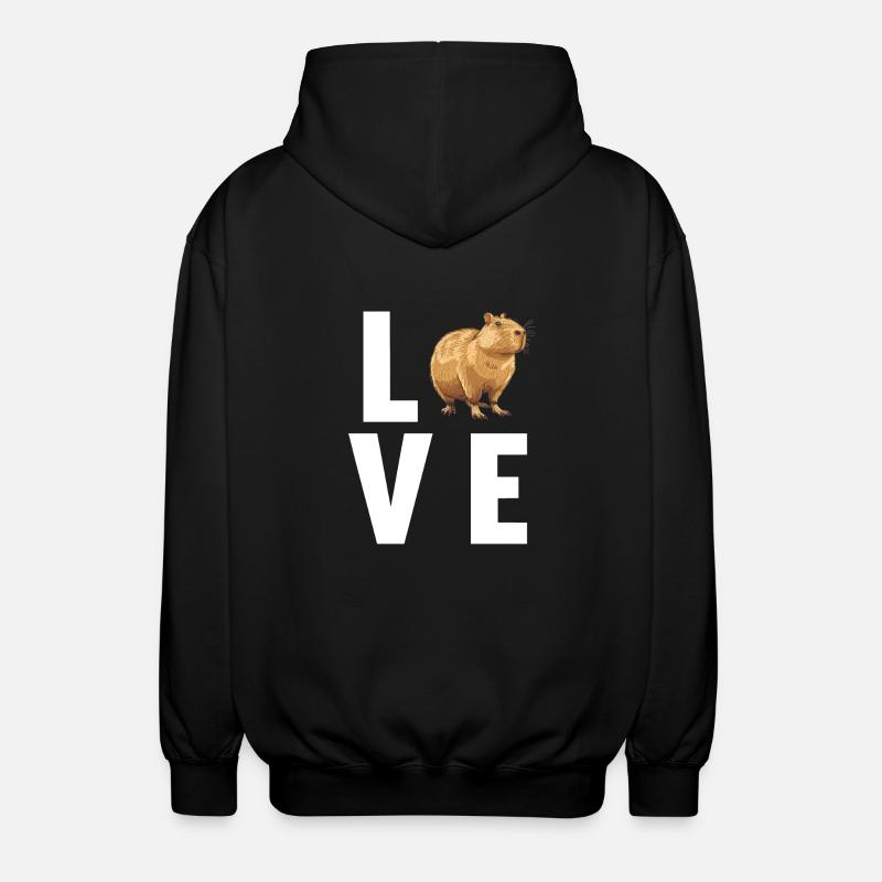 Capybaras Capybara - Unisex Hooded Jacket - black