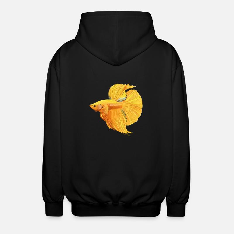 Bettas Betta Poisson Betta - Veste à capuche unisexe - noir