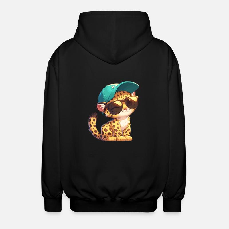 Léopard léopard - Veste à capuche unisexe - noir