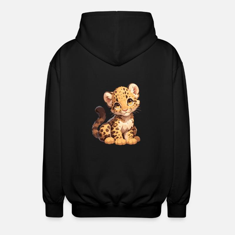 Léopard léopard - Veste à capuche unisexe - noir