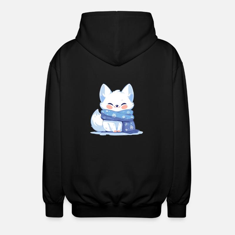 Arctic Fox Polarfüchse Polarfuchs - Unisex Hooded Jacket - black
