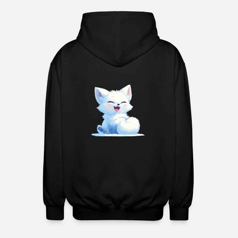 Arctic Fox Polarfüchse Polarfuchs - Unisex Hooded Jacket - black