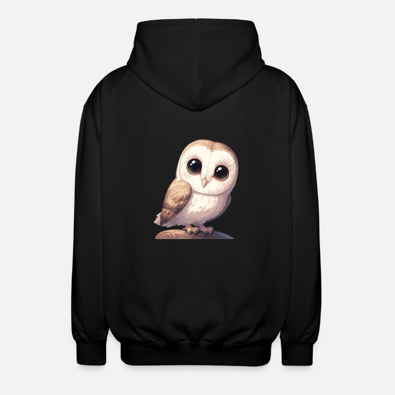 Barn Owl Schleiereulen Schleiereule - Unisex Kapuzenjacke - Schwarz