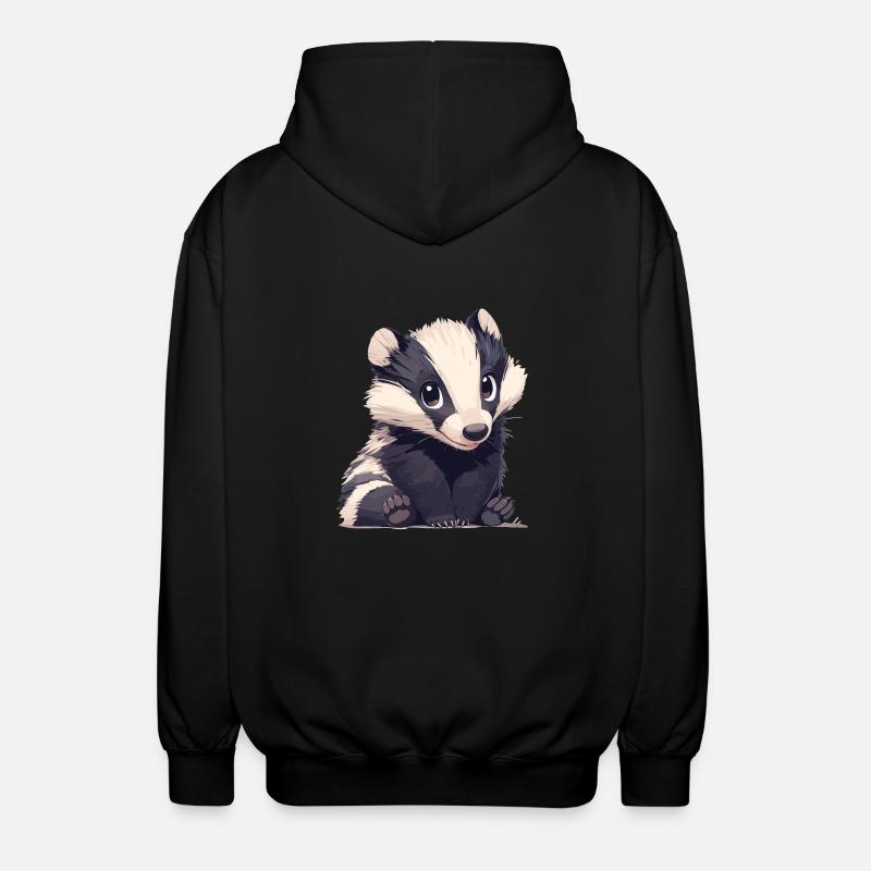 Badger Dachse Dachs - Unisex Kapuzenjacke - Schwarz